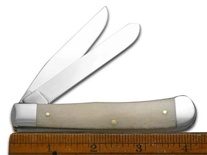 W.R. Case XX Knives Trapper Anchored in Christ 1067687 Natural Bone Stainless Pocket Knife
