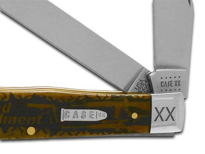 W.R. Case XX Knives 2nd Amendment Antique Bone Trapper 1/500 Stainless Pocket Knife CA10743 2A