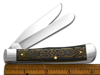 W.R. Case XX Knives Celtic Knot Antique Bone Trapper 1/500 Stainless Pocket Knife CA10743 CK