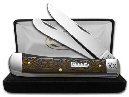W.R. Case XX Knives Celtic Knot Antique Bone Trapper 1/500 Stainless Pocket Knife CA10743 CK
