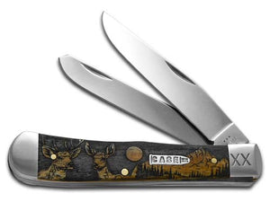 W.R. Case XX Knives Trapper The Rut Antique Bone 1/500 Pocket Knife 10743RUT
