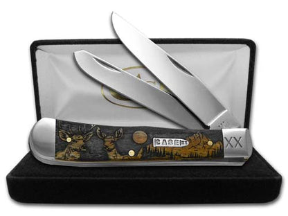 W.R. Case XX Knives Trapper The Rut Antique Bone 1/500 Pocket Knife 10743RUT