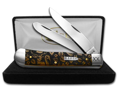 W.R. Case XX Knives Trapper Strut & Rut 1/500 Antique Bone Stainless Pocket Knife 10743S&R