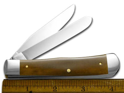 W.R. Case XX Knives Smooth Antique Bone Trapper 1/500 Stainless Pocket Knife CA10743