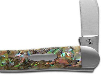 W.R. Case XX Knives Bose Premium Old Dog 10792 Genuine Abalone Stainless Pocket Knife
