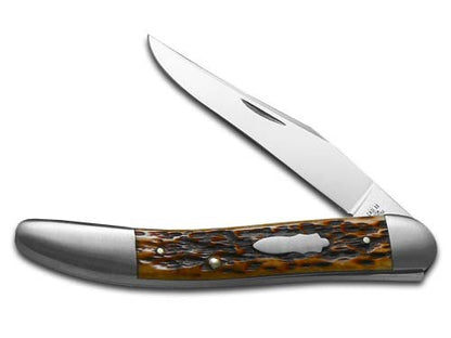 W.R. Case XX Knives Bose Premium Old Dog 10794 Brown Bone Stainless Pocket Knife