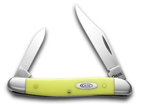 Case XX™ Knives Pen Yellow Delrin Handle CS Carbon Steel Pocket Knife 00109