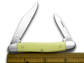 Case XX™ Knives Pen Yellow Delrin Handle CS Carbon Steel Pocket Knife 00109