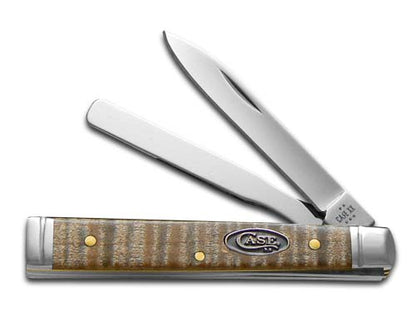 W.R. Case XX Knives Baby Doc Natural Curly Maple Wood 11423 Stainless Pocket Knife