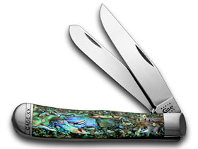 W.R. Case XX Knives Genuine Abalone Trapper Pocket Knife 12000