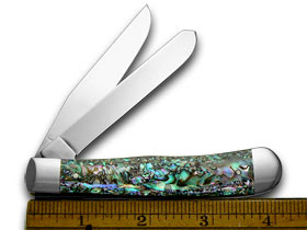 Case XX™ Knives Trapper Genuine Abalone Stainless Pocket Knife 12000