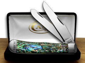 Case XX™ Knives Trapper Genuine Abalone Stainless Pocket Knife 12000