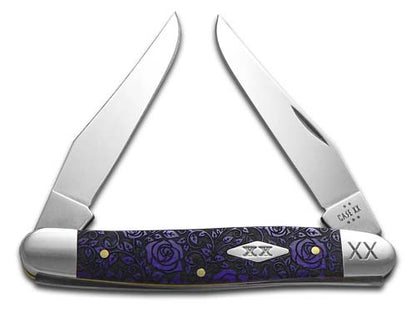 W.R. Case XX Knives Muskrat Ultra Violet Roses 12506R Stainless 1/500 Pocket Knife
