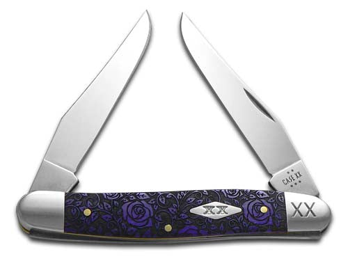 W.R. Case XX Knives Muskrat Ultra Violet Roses 12506R Stainless 1/500 Pocket Knife