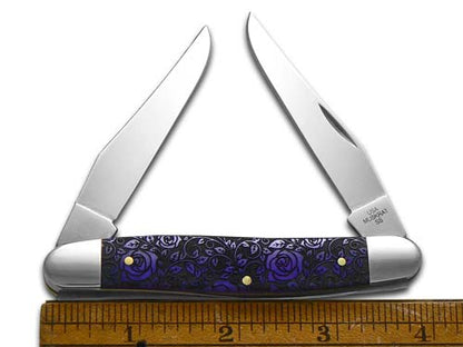 W.R. Case XX Knives Muskrat Ultra Violet Roses 12506R Stainless 1/500 Pocket Knife