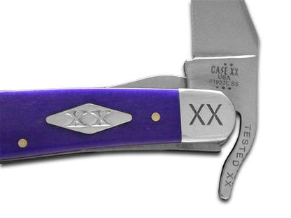 W.R. Case XX Knives Russlock Ultra Violet Bone 12507 Stainless 1/500 Pocket Knife