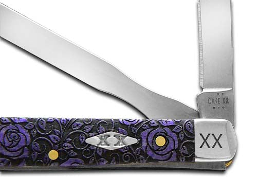 W.R. Case XX Knives Baby Doc Ultra Violet Roses 12508R Stainless 1/500 Pocket Knife