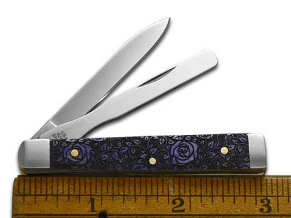 W.R. Case XX Knives Baby Doc Ultra Violet Roses 12508R Stainless 1/500 Pocket Knife