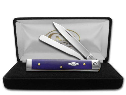 W.R. Case XX Knives Baby Doc Ultra Violet Bone 12508 Stainless 1/500 Pocket Knife