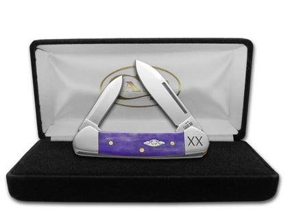 W.R. Case XX Knives Butterbean Ultra Violet Bone 12509 Stainless 1/500 Pocket Knife