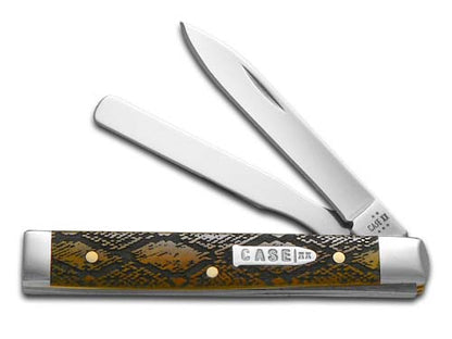 W.R. Case XX Knives Baby Doc Snake Skin Antique Bone 12510SS Stainless Pocket Knife