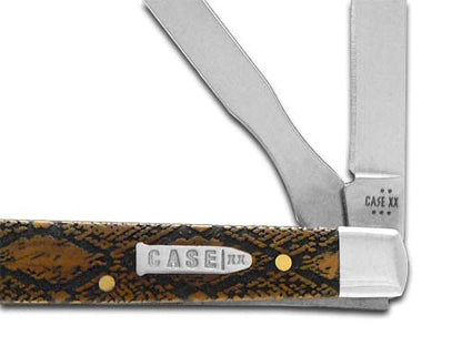 W.R. Case XX Knives Baby Doc Snake Skin Antique Bone 12510SS Stainless Pocket Knife