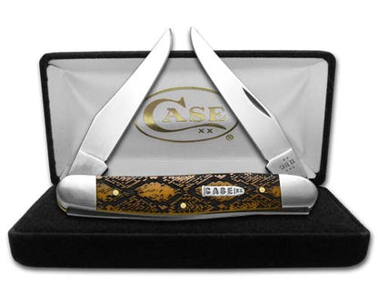 W.R. Case XX Knives Muskrat Snake Skin Antique Bone 12511SS Stainless 1/500 Pocket Knife