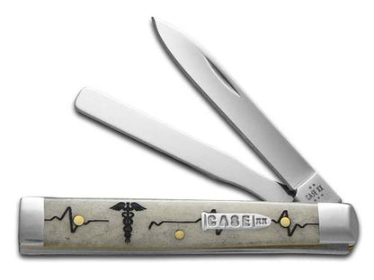 W.R. Case XX Knives Baby Doc Medical Symbol Natural Bone 12513MS Pocket Knife