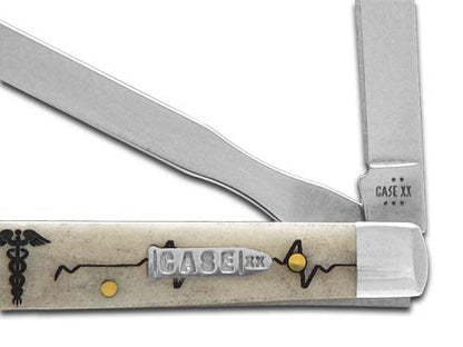 W.R. Case XX Knives Baby Doc Medical Symbol Natural Bone 12513MS Pocket Knife