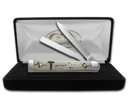 W.R. Case XX Knives Baby Doc Medical Symbol Natural Bone 12513MS Pocket Knife
