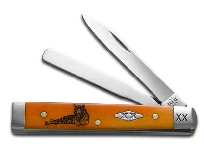 W.R. Case XX Knives Baby Doc Tiger Stripe Orange Bone 12514TS2 Pocket Knife