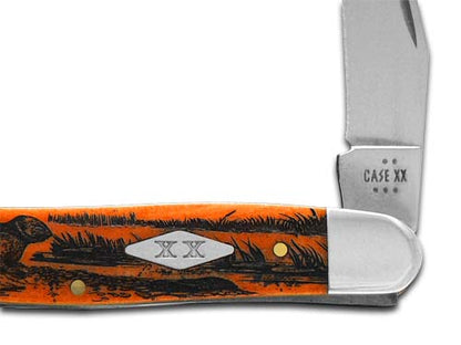 W.R. Case XX Knives Muskrat Scene Orange Bone 12515MRAT Stainless 1/500 Pocket Knife