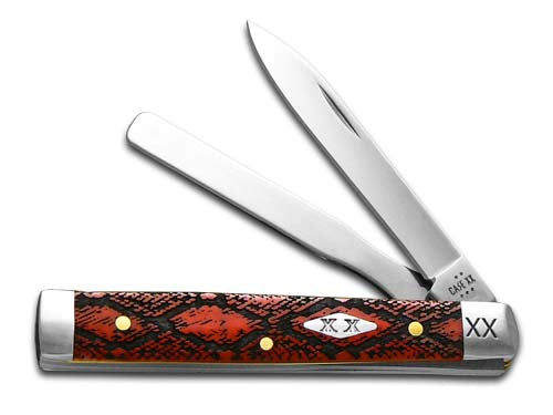 W.R. Case XX Knives Baby Doc Snake Skin Red Bone 12516SS Stainless Pocket Knife