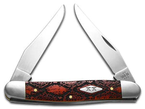W.R. Case XX Knives Muskrat Snake Skin Red Bone 12517SS Stainless 1/500 Pocket Knife