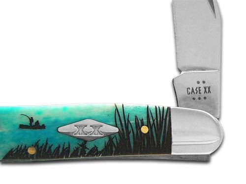 W.R. Case XX Knives Muskrat Bass Fishing Blue Bone 12519BASS 1/500 Pocket Knife