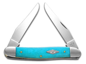 W.R. Case XX Knives Muskrat Caribbean Blue Bone 12519 Stainless 1/500 Pocket Knife