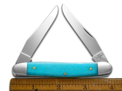 W.R. Case XX Knives Muskrat Caribbean Blue Bone 12519 Stainless 1/500 Pocket Knife
