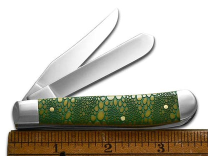 W.R. Case XX Knives Mini Trapper Lizard Skin Yellow Bone 12524GLS Stainless 1/500 Pocket Knife