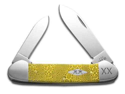 W.R. Case XX Knives Canoe Yellow Bone Lizard Skin 12525YLS Stainless 1/500 Pocket Knife