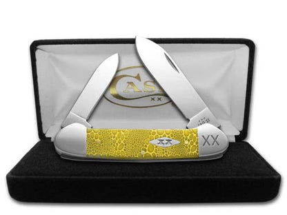 W.R. Case XX Knives Canoe Yellow Bone Lizard Skin 12525YLS Stainless 1/500 Pocket Knife