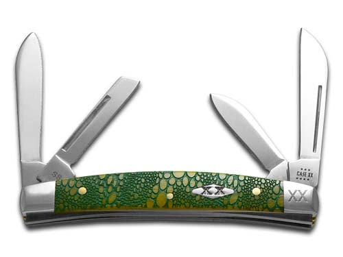 W.R. Case XX Knives Small Congress Lizard Skin Yellow Bone 12526GLS Stainless 1/500 Pocket Knife