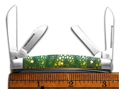 W.R. Case XX Knives Small Congress Lizard Skin Yellow Bone 12526GLS Stainless 1/500 Pocket Knife
