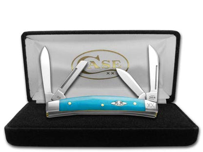 W.R. Case XX Knives Small Congress Caribbean Blue Bone Stainless 1/500 Pocket Knife 12529