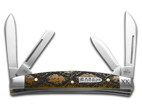 W.R. Case XX Knives Small Congress Bone Snake Skin Stainless Steel 1/500 Pocket Knife 12534SS
