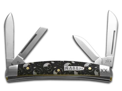 W.R. Case XX Knives Small Congress Natural Bone Skulls Stainless Steel 1/500 Pocket Knife 12535SK