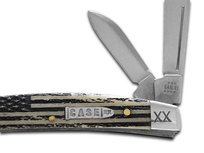 W.R. Case XX Knives Small Congress Natural Bone US Flag Stainless Steel 1/500 Pocket Knife 12535USF