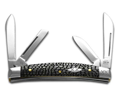 W.R. Case XX Knives Small Congress Gray Alligator Skin 1/500 Stainless Pocket Knife 12536AS