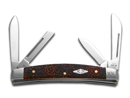 W.R. Case XX Knives Small Congress Red Bone Roses Stainless Steel 1/500 Pocket Knife 12537R