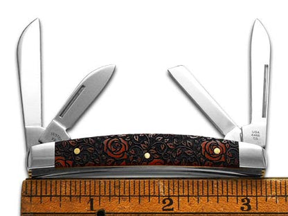 W.R. Case XX Knives Small Congress Red Bone Roses Stainless Steel 1/500 Pocket Knife 12537R