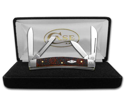 W.R. Case XX Knives Small Congress Red Bone Roses Stainless Steel 1/500 Pocket Knife 12537R